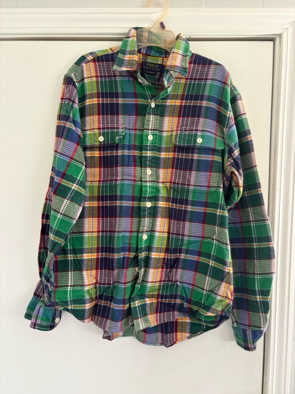 Ralph Lauren Green Multi-Color Plaid Button-Down Shirt